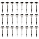 24Packs Solar Garden Lights Outdoor IP44 Waterproof Solar Pathway Lights Color Changing Landscape Lamps 10Hrs Lawn Lighting for Yard Driveway Walkway