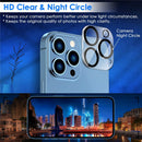 2Pcs HD Clear Screen Protectors 2Pcs Camera Len Protectors Tempered Glass Film Full Coverage Screen Protector Set Fit for IOS Phone 14/14Plus/14Pro/14