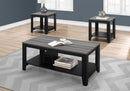 Table Set, Coffee, End, Side, Accent For Living Room Transitional (Set of 3) - Black by HouseOfZazla