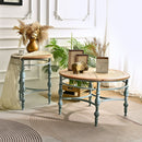 Round Top Carved Table For Living Room by HouseOfZazla
