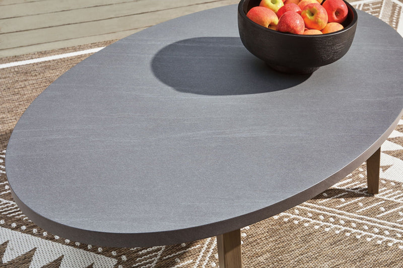 Harmony Headlands - Oval Cocktail Table - Natural / Gray, photo 3 of 4