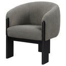 Maciel - Upholstered Barrel Back Accent Chair - Mushroom by HouseOfZazla