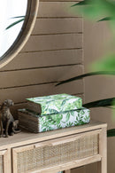 Botanical And Book Boxes (Set of 2) - White / Green by HouseOfZazla