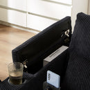 Convertible Chaise Lounge Sofa Chair With USB Ports, Cup Holders, Phone Holder And Storage by HouseOfZazla