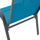8 Piece Patio Chairs, Outdoor Camping Chairs with Breathable Textilene Fabric by HouseOfZazla