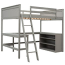 Loft Bed With Shelves With Desk by HouseOfZazla