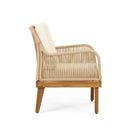 Hueber Outdoor And Rope 4 Seater Chat Set With Cushions - Teak by HouseOfZazla