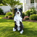 Outdoor Garden Border Collie Dog Statue Greeter