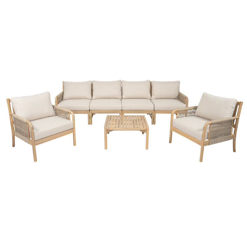 Casper Outdoor 6-Seater Sofa and Coffee Table Set, photo 2 of 10