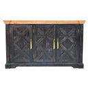 Solid Wood Regal Rustic Sideboard - 6 Compartments