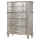 Katerina - 5 Drawer Chest With Hidden Drawer - Oak by HouseOfZazla