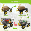 Steel Garden Cart, Heavy Duty 1400 lbs Capacity by HouseOfZazla