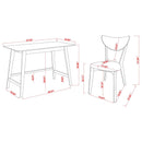 2 Piece Writing Desk Set With Chair - Brown by HouseOfZazla