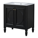 Double Sink Bathroom Vanity Set with Wall Mount Mirror Cabinet by HouseOfZazla