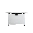 Outdoor 43" Rectangular Fire Pit Table With Adjustable Flame Control - White