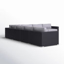 Luxurious Wicker Patio Sectional With Weather Resistant Sunbrella Cushions by HouseOfZazla