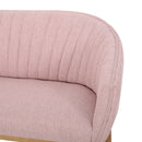 Mid Century Modern Loveseat With Channel Stitched Backrest by HouseOfZazla
