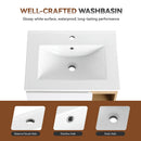 4 Piece Bathroom Vanity Set With Sink, Vanity Combo With Storage Cabinets - Black / Light Oak / White by HouseOfZazla