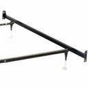 Renee - Twin / Full Bed Frame With Reinforced Center Beam And Bolt-On Construction - Black by HouseOfZazla