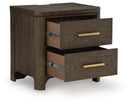 Radkin - Two Drawer Night Stand - Burnished Brown by Unique Piece Furniture