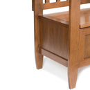 Brooklyn - Entryway Storage Bench - Medium Saddle Brown by HouseOfZazla