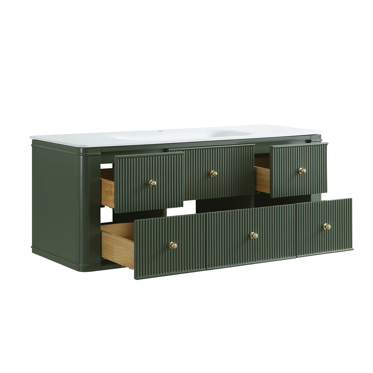 48" Wall Mounted & Floating Single Bathroom Vanity, photo 8 of 10