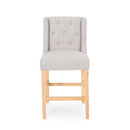 Vienna - Contemporary Fabric Tufted & Wingback Counter Stools (Set of 2)