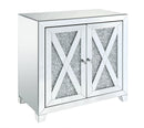 Noralie Mirrored & Faux Diamonds Console Cabinet by HouseOfZazla