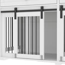Large Dog Crate, Water Resistant Indoor Pets Furniture Double Dog Crates - Brown White by HouseOfZazla