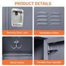 3 Door Lockers With Lock For Home, Gym, Office, School, And Garage - Gray by HouseOfZazla