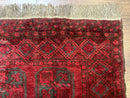 Afghan Turkoman Bokhara Bashir Rug 3x6, Red