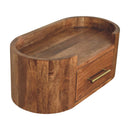 Solid Wood Valencia Curve Wall Bedside