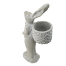 8.5x5.5x19.5" Tall Cement Rabbit Planter by HouseOfZazla
