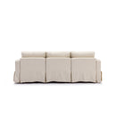 3 Seat Module Sectional Sofa Couch With 2 Ottoman,Seat Cushion and Back Cushion Removable and Washable,Cream