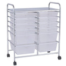 12 Storage Drawer Organizer Bins Rolling Cart by LJGDeals