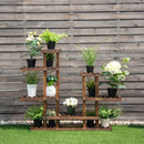 6 Tier Wooden Shelf Storage Plant Rack Stand by LJGDeals