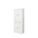 71" Kitchen Pantry Storage Cabinet, with 4 Doors, Drawer, 2 Adjustable Shelves, Freestanding Cupboard for Dining Room Living Room, Laundry-White