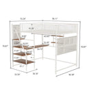 Metal Loft Bed With Built - In Charging Station And LED Light by Unique Piece Furniture