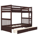 Bunk Bed With Ladders And 2 Storage Drawers by Unique Piece Furniture