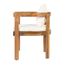 7 Pieces Acacia Wood Outdoor Dining Set with Cream Cushions by HouseOfZazla