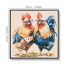 Farmhouse Rooster Wall Art, Rustic Canvas Print 24" x 24" by HouseOfZazla