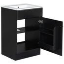 Bathroom Vanity With Sink, Cabinet With Adjustable Shelf by HouseOfZazla