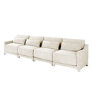 Elegant Sofa With Ergonomic Design And Lumbar Pillows by HouseOfZazla