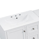 Double Sink Bathroom Vanity With Countertop, 2 Ceramic Sinks, 6 Drawers by HouseOfZazla