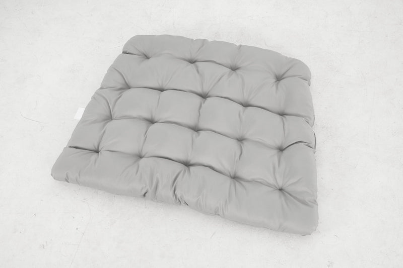 2 person wicker double swing chair with cushion grey