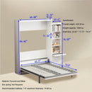 Morden Deisgn Vertical Murphy Bed With Shelf And Drawers For Bedroom Or Guestroom Wall Bed Space Saving Hidden Bed With New Style Gas Struts by HouseOfZazla