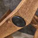 A modern retro circular coffee table with a diameter of 31.4 inches, made of MDF material, suitable for living rooms