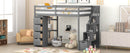 Loft Bed With Storage Drawers And Stairs With Shelves