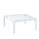 3-Piece Patio Daybed with Retractable Canopy Outdoor Metal Sectional Sofa Set Sun Lounger with Cushions for Backyard, Porch, Poolside, Beige