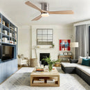 Low Profile Flush Mount Intergrated LED Ceiling Fan With Light And Silent Reversible Motor